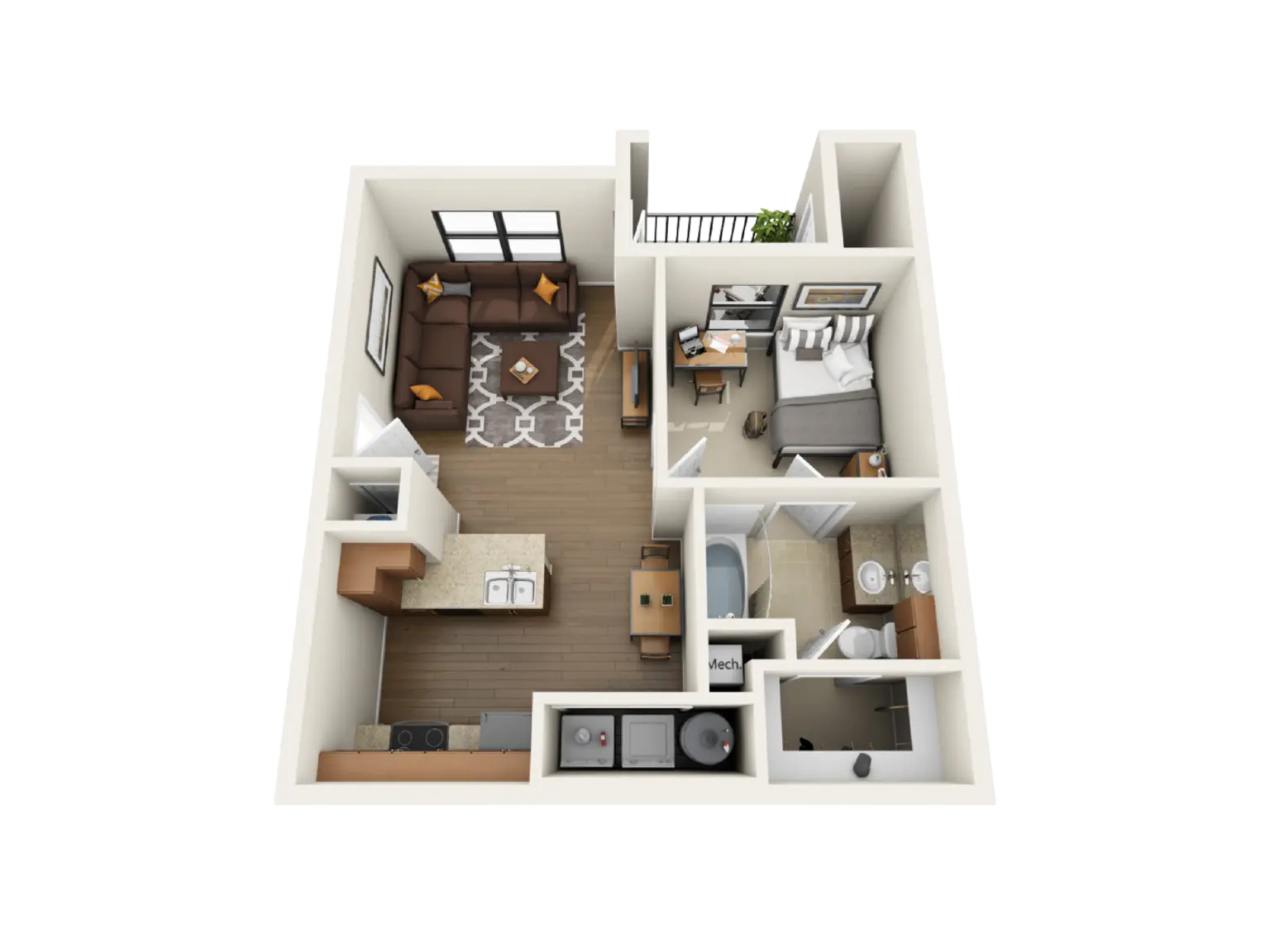 1 Bed  / 1 Bath - 674 sq. ft - Starting at $1,225