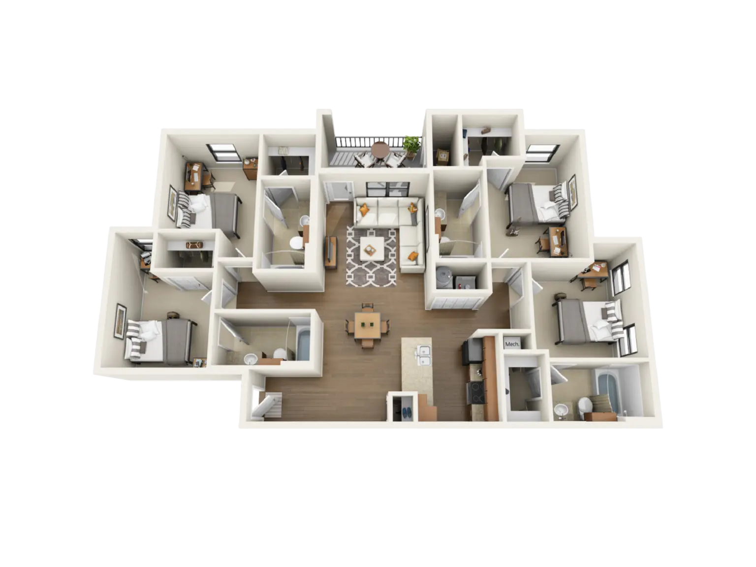 4 Bed  / 4 Bath - 1,572 sq. ft - Starting at $520